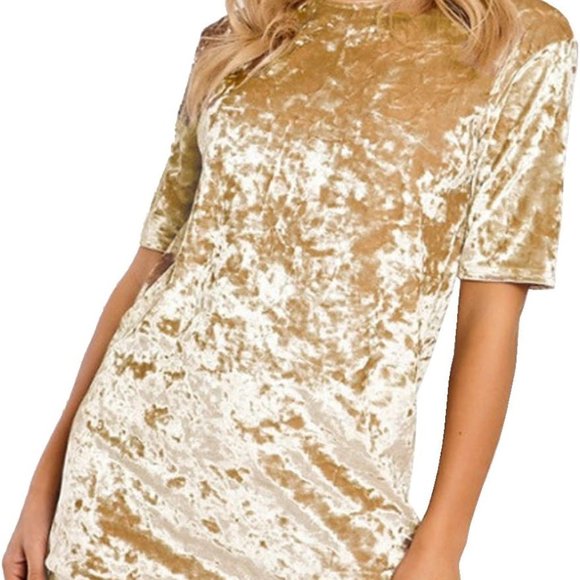 Crushed Velvet Mini Dress - Picture 3 of 5